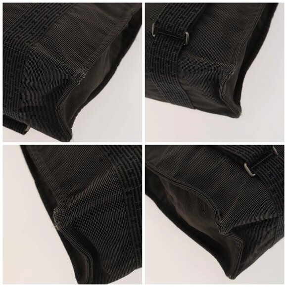 HERMES Her Line Add PM Backpack Canvas Gray Silver Auth - Picture 15 of 16